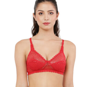 Stylish Red Net Bra Non-Padded for Women (HK Choice)